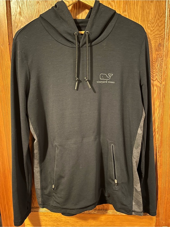 Vineyard Vines Other - Vineyard Vines Black Performance Pullover Hoodie with Gray Camo Side Panels